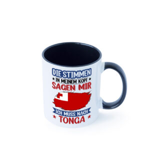 Tonga | Urlaub | Stimmen in meinem Kopf | Traumland Farbige Tasse - Kaffeetasse / Geschenk / Familie