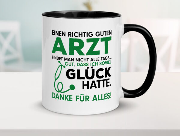 Richtig guter Arzt | Dankeschön Tasse | Ärzte Spruch Farbige Tasse - Kaffeetasse / Geschenk / Familie