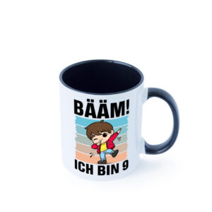 9. Geburtstag | Ich bin 9 | 9 Jahre | Bäääm Dabbing Kind Farbige Tasse - Kaffeetasse / Geschenk / Familie