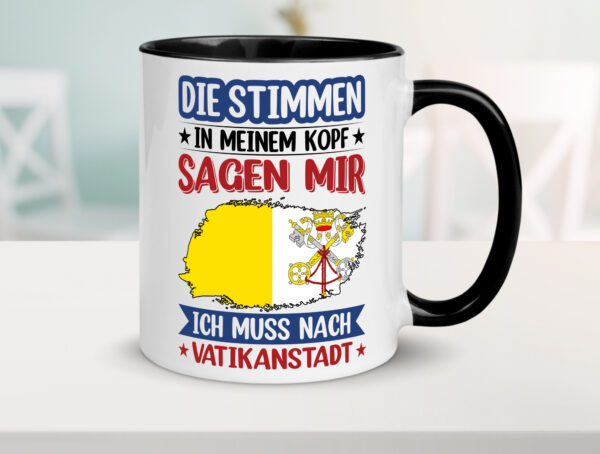 Vatikanstadt | Urlaub | Stimmen in meinem Kopf | Traumland Farbige Tasse - Kaffeetasse / Geschenk / Familie