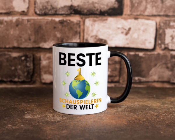 Welt Beste Schauspielerin | Theater Farbige Tasse - Kaffeetasse / Geschenk / Familie