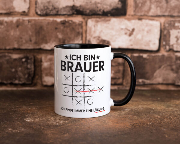 Lösung Finden: Brauer | Bier Brauer | Brauerei Farbige Tasse - Kaffeetasse / Geschenk / Familie