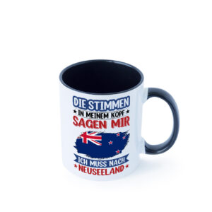 Neuseeland | Urlaub | Stimmen in meinem Kopf | Traumland Farbige Tasse - Kaffeetasse / Geschenk / Familie