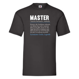 Master | Studium | Humor | Universität | Student T-Shirt Schwarz