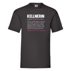 Kellnerin | lustig Spruch | Beruf kellnern | Bedienung T-Shirt Schwarz