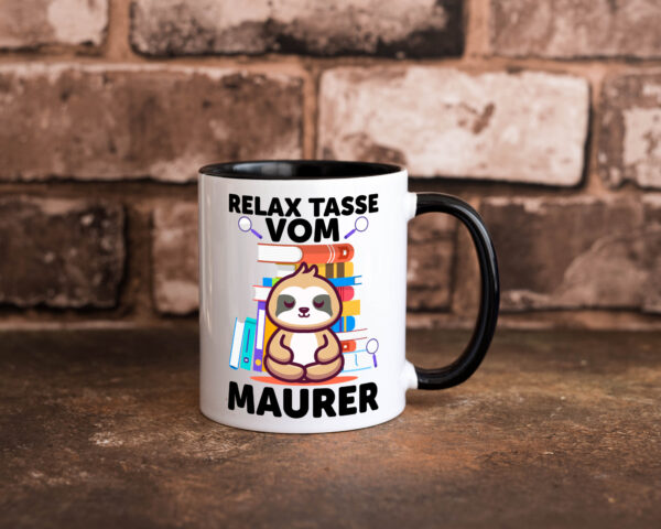 Relax Tasse: Maurer | Bau | Handwerker Farbige Tasse - Kaffeetasse / Geschenk / Familie