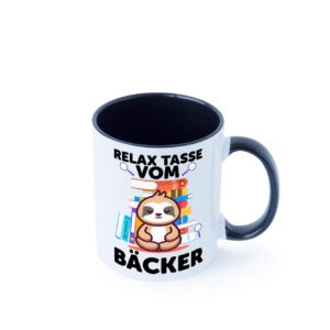 Relax Tasse: Bäcker | Bäckerei | Backen | Konditor Farbige Tasse - Kaffeetasse / Geschenk / Familie