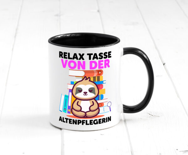 Relax Tasse: Altenpflegerin | Pflegepersonal | Pflege Farbige Tasse - Kaffeetasse / Geschenk / Familie