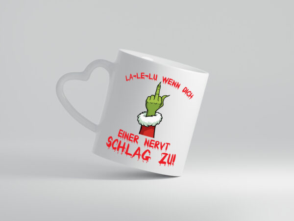 La Le Lu | Weihnachten | Weihnachtsmuffel | Lichter vl13 - Herzhenkel Tasse - Kaffeetasse / Geschenk / Familie