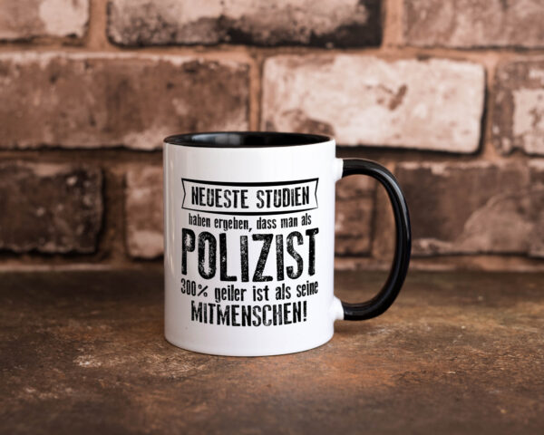 Neuste Studien: Polizist | Polizei Farbige Tasse - Kaffeetasse / Geschenk / Familie