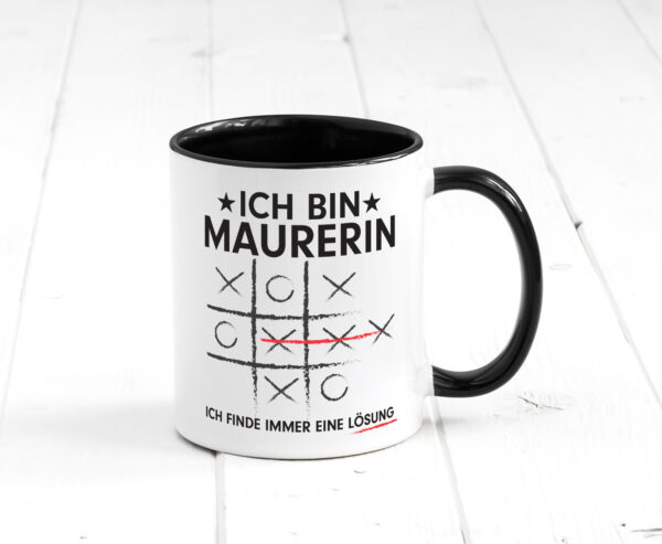 Löse Probleme: Maurerin Farbige Tasse - Kaffeetasse / Geschenk / Familie