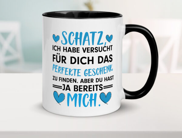 Perfekt für Schatz | Pärchen Tasse | Valentinstag Farbige Tasse - Kaffeetasse / Geschenk / Familie