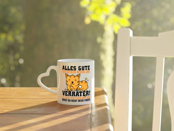 Alles gute Verräter - Herzhenkel Tasse - Kaffeetasse / Geschenk / Familie