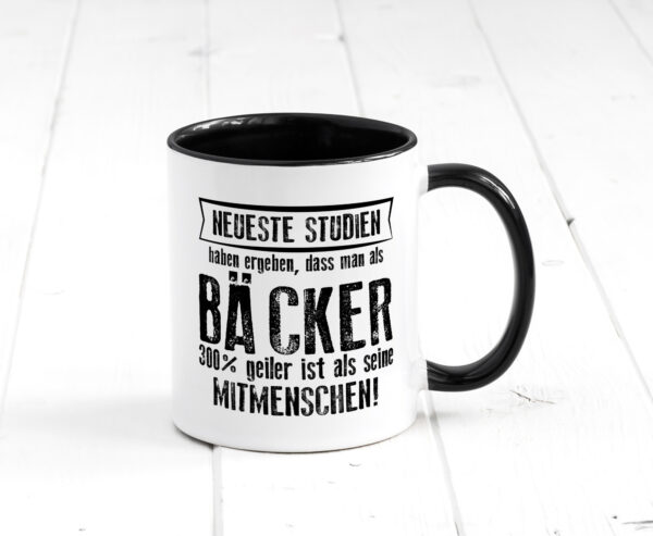 Neuste Studien: Bäcker | Bäckerei | Backen | Konditor Farbige Tasse - Kaffeetasse / Geschenk / Familie