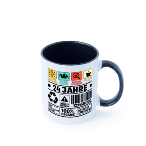 24. Geburtstag | 24 Jahre | Humor | Limited Edition Farbige Tasse - Kaffeetasse / Geschenk / Familie