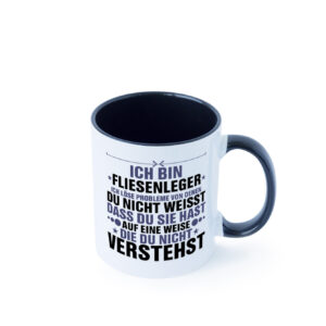 Löse Probleme: Fliesenleger | Fliesenlegen | Bau Farbige Tasse - Kaffeetasse / Geschenk / Familie