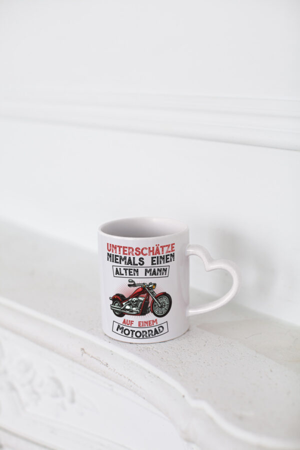 Biker Spruch | Männer Tasse | Motorradfahrer | Motorrad - Herzhenkel Tasse - Kaffeetasse / Geschenk / Familie