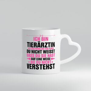 Löse Probleme: Tierärztin | Mediziner | Tiermedizin - Herzhenkel Tasse - Kaffeetasse / Geschenk / Familie