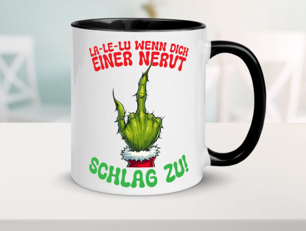 La Le Lu | Weihnachten | Weihnachtsmuffel | Lichter vl15 Farbige Tasse - Kaffeetasse / Geschenk / Familie