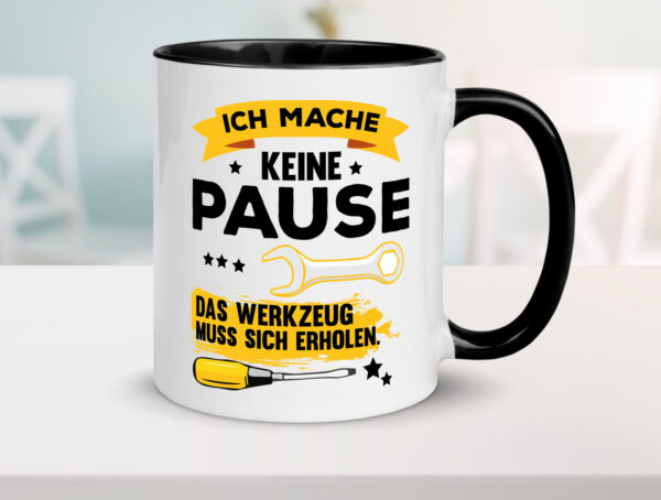 Werkzeug | Vatertag | Handwerker | Spruch lustig Farbige Tasse - Kaffeetasse / Geschenk / Familie