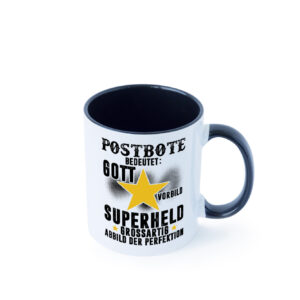 Bedeutung von Postbote | Beruf Post | Briefträger Farbige Tasse - Kaffeetasse / Geschenk / Familie