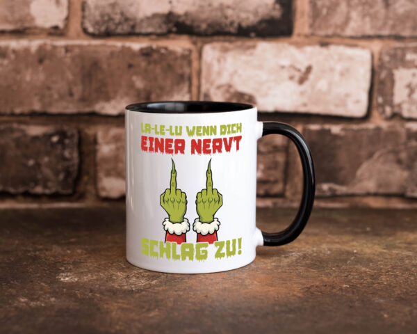 La Le Lu | Weihnachten | Weihnachtsmuffel | Lichter vl8 Farbige Tasse - Kaffeetasse / Geschenk / Familie