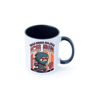 9. Geburtstag | Ninja Junge | 9 Jahre Farbige Tasse - Kaffeetasse / Geschenk / Familie