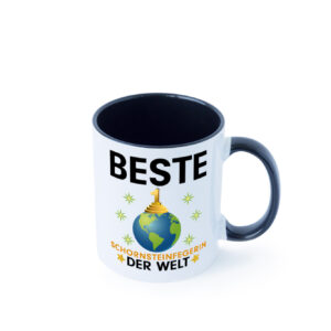 Welt Beste Schornsteinfegerin | Kaminkehrer | Handwerk Farbige Tasse - Kaffeetasse / Geschenk / Familie