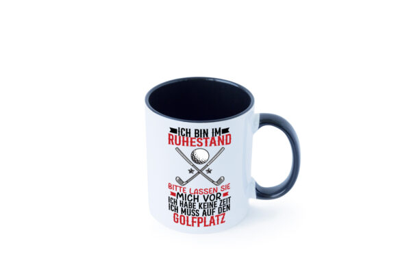 Rentner | Golf spielen | Golfplatz | Ruhestand genießen Farbige Tasse - Kaffeetasse / Geschenk / Familie