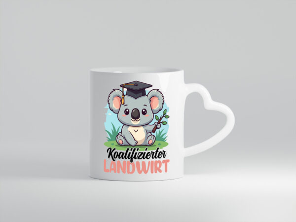 Koalifizierter Landwirt | Bauer | Landwirtschaft - Herzhenkel Tasse - Kaffeetasse / Geschenk / Familie