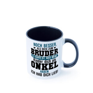 Onkel Tasse | Spruch Bruder | Geschwisterliebe | Pate Farbige Tasse - Kaffeetasse / Geschenk / Familie