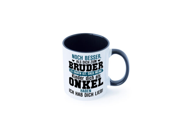 Onkel Tasse | Spruch Bruder | Geschwisterliebe | Pate Farbige Tasse - Kaffeetasse / Geschenk / Familie