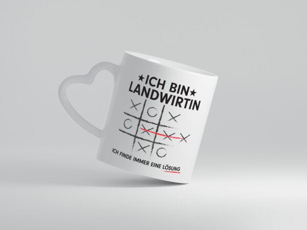 Löse Probleme: Landwirtin| Bäuerin | Landwirtschaft - Herzhenkel Tasse - Kaffeetasse / Geschenk / Familie