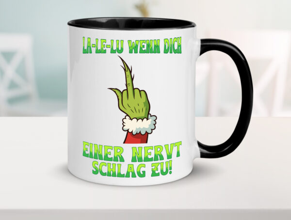 La Le Lu | Weihnachten | Weihnachtsmuffel | Lichter vl14 Farbige Tasse - Kaffeetasse / Geschenk / Familie