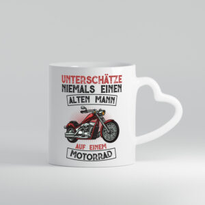 Biker Spruch | Männer Tasse | Motorradfahrer | Motorrad - Herzhenkel Tasse - Kaffeetasse / Geschenk / Familie