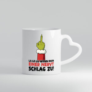 La Le Lu | Weihnachten | Weihnachtsmuffel | Lichter vl6 - Herzhenkel Tasse - Kaffeetasse / Geschenk / Familie