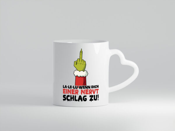 La Le Lu | Weihnachten | Weihnachtsmuffel | Lichter vl6 - Herzhenkel Tasse - Kaffeetasse / Geschenk / Familie