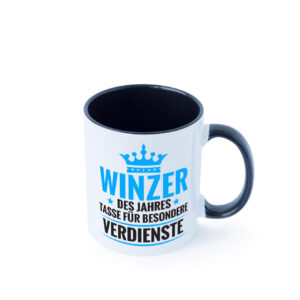 Besonderer Verdienst: Winzer | Weinbauer | Wein Farbige Tasse - Kaffeetasse / Geschenk / Familie