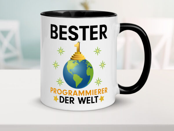 Welt Bester Programmierer | Software Entwickler Farbige Tasse - Kaffeetasse / Geschenk / Familie