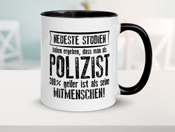 Neuste Studien: Polizist | Polizei Farbige Tasse - Kaffeetasse / Geschenk / Familie