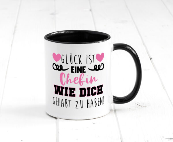 Glück ist eine Chefin wie dich gehabt zu haben | Chef Farbige Tasse - Kaffeetasse / Geschenk / Familie