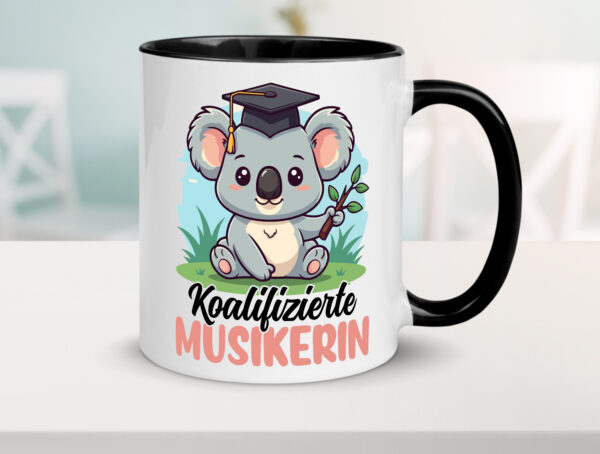 Koalifizierte Musikerin | Musik | Musikantin Farbige Tasse - Kaffeetasse / Geschenk / Familie