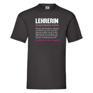 Lehrerin | Spruch Humor | Schule Beruf | Schüler T-Shirt Schwarz