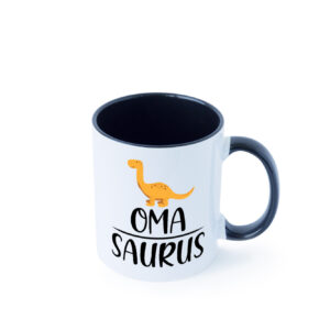 Oma Saurus | Dinosaurier | Großmutter Farbige Tasse - Kaffeetasse / Geschenk / Familie