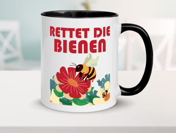 Rettet die Bieten | Bieten | Bienenliebhaber Farbige Tasse - Kaffeetasse / Geschenk / Familie