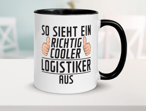 Richtig Cooler Logistiker | Beruf Logistik Farbige Tasse - Kaffeetasse / Geschenk / Familie