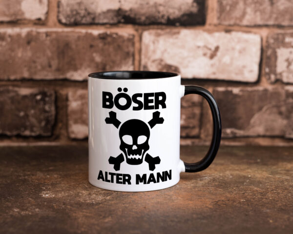 Böser alter Mann | Totenkopf Farbige Tasse - Kaffeetasse / Geschenk / Familie