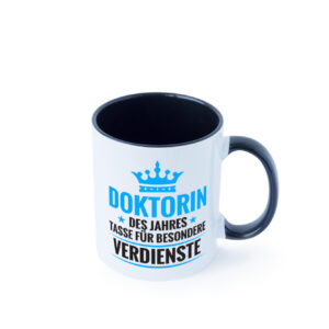 Besonderer Verdienst: Doktorin | Doktorand | Doktortitel Farbige Tasse - Kaffeetasse / Geschenk / Familie