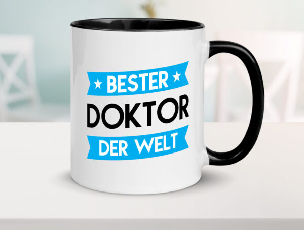 Bester Doktor | Doktorand | Doktortitel Farbige Tasse - Kaffeetasse / Geschenk / Familie