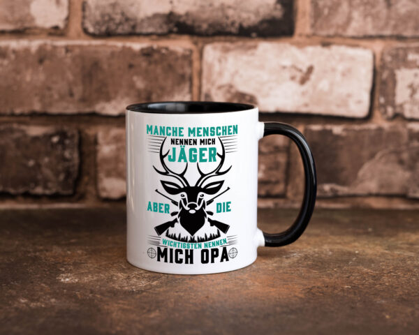 Sie nennen mich Jäger | Opa | Großvater Farbige Tasse - Kaffeetasse / Geschenk / Familie